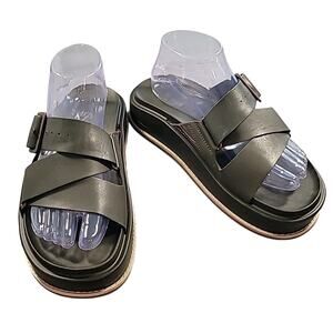 Chaco Townes Midform Olive Night Sandals Size 8 EUC – Casual Comfort Travel Shoe